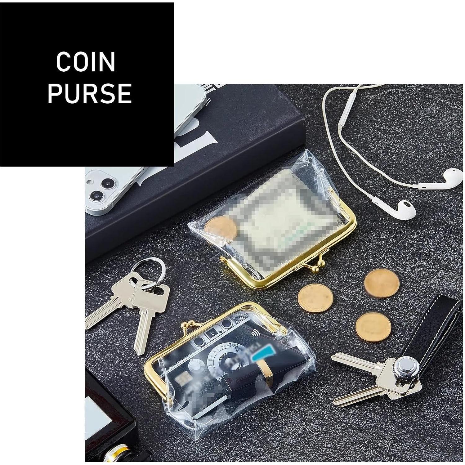 Monedero Transparente Weewooday 3 Piezas para Mujeres 7.1x9 cm