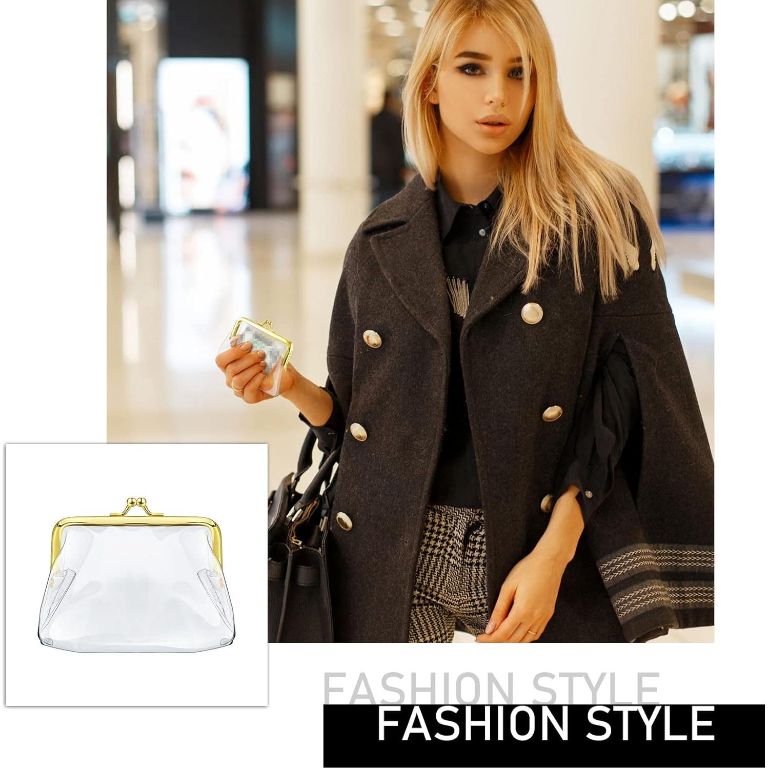 Monedero Transparente Weewooday 3 Piezas para Mujeres 7.1x9 cm