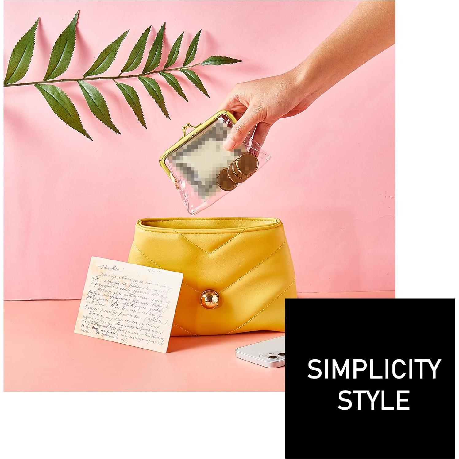 Monedero Transparente Weewooday 3 Piezas para Mujeres 7.1x9 cm