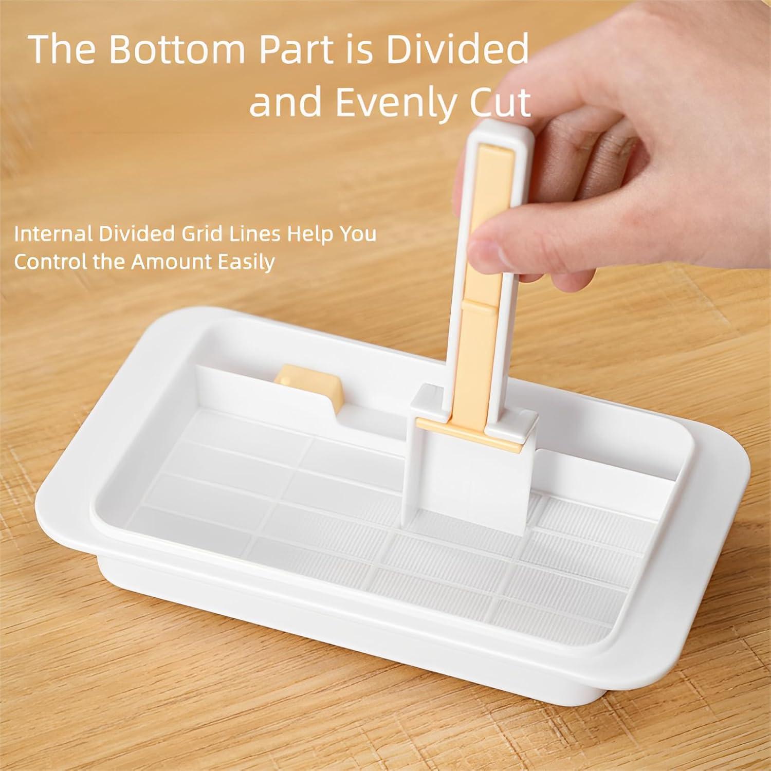 Contenedor de Mantequilla con Cortador Auerllcy - Hermético 18.5x10.9cm