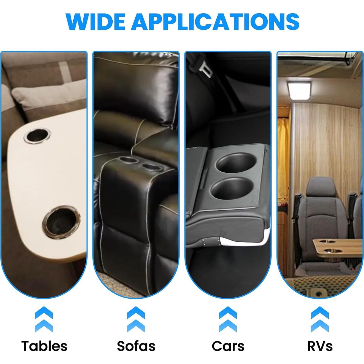 Soporte para Vaso Empotrado SDTC Tech - 2 Piezas, Plástico ABS