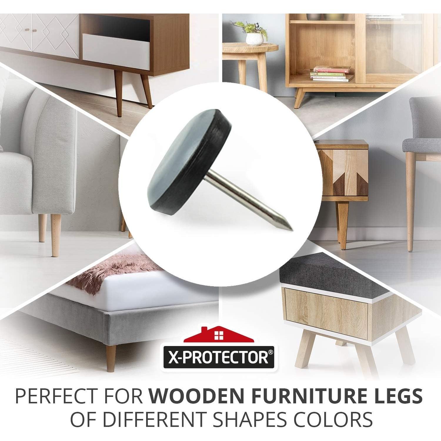 Deslizadores de Silla X-PROTECTOR 40 pcs 1.9 cm Gris Premium