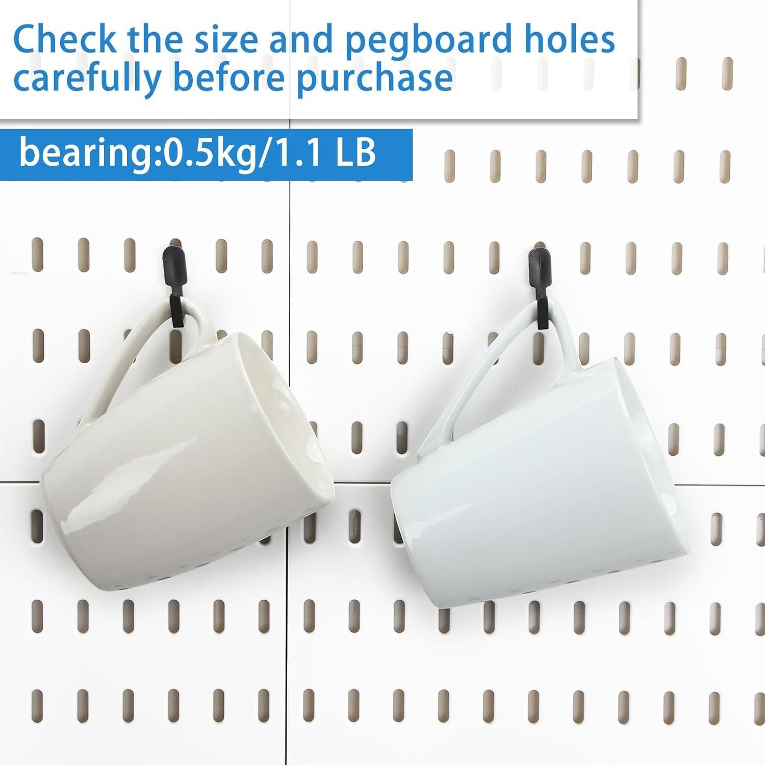 15 Ganchos de Tablero Perforado CroBlissful para IKEA Skadis