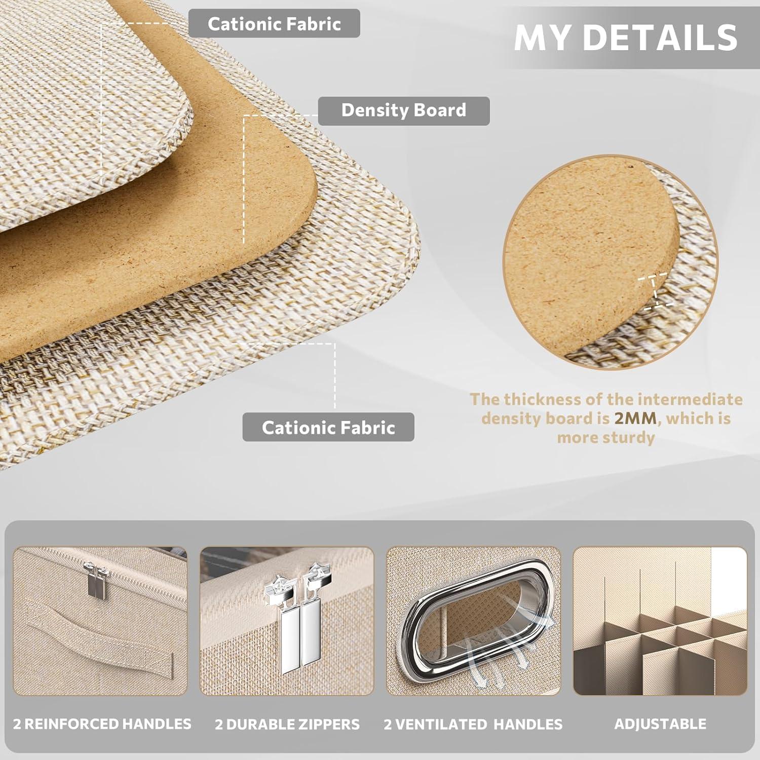 Organizador de Zapatos FHSQX Beige 12 Pares con Tapa Transparente