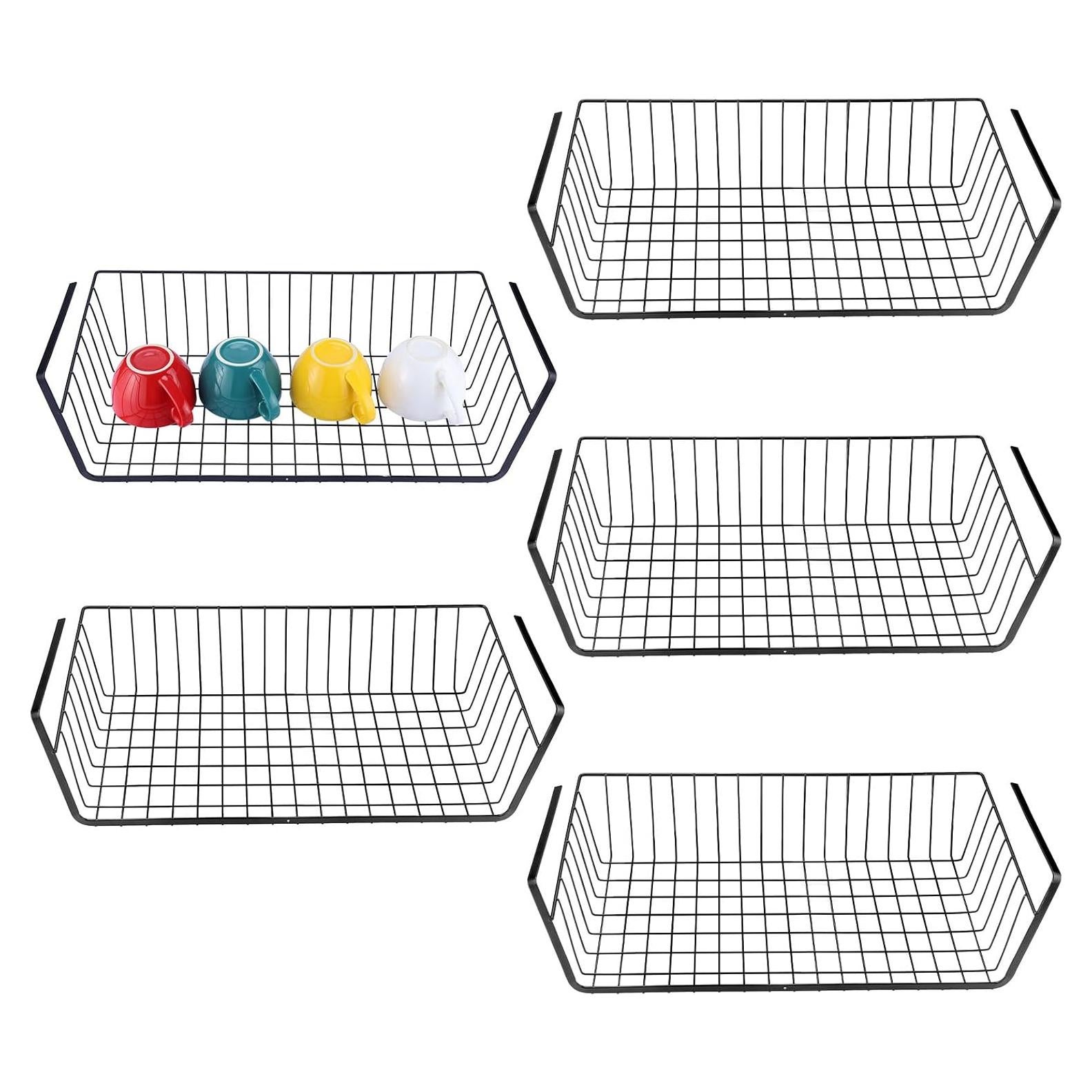 Canastas de Almacenamiento Bajo Estante HOMOKUS 5 Pzas 24.5x48cm