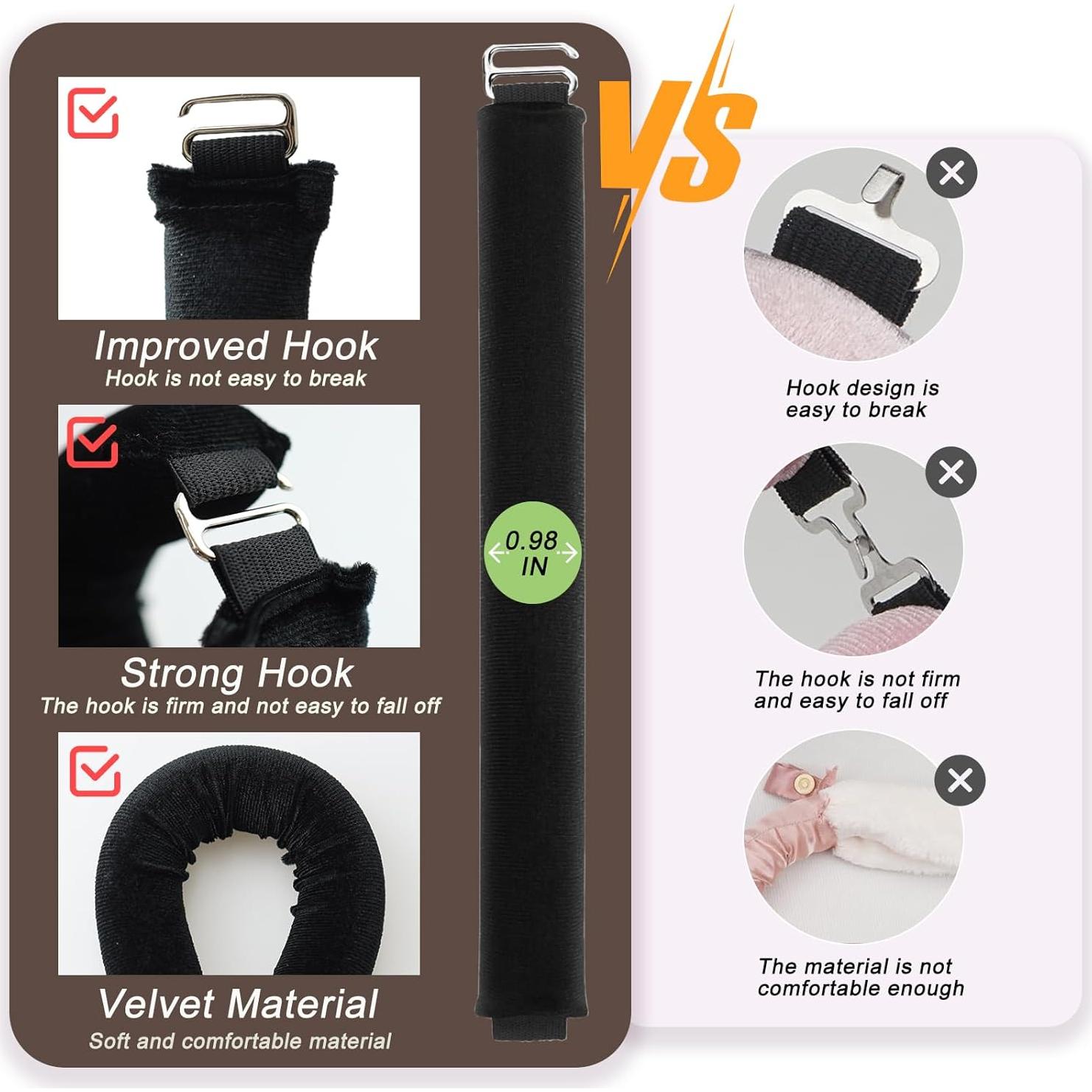 Juego de Rizador de Cabello Sin Calor SOIDHSID Negro 24x9.5cm