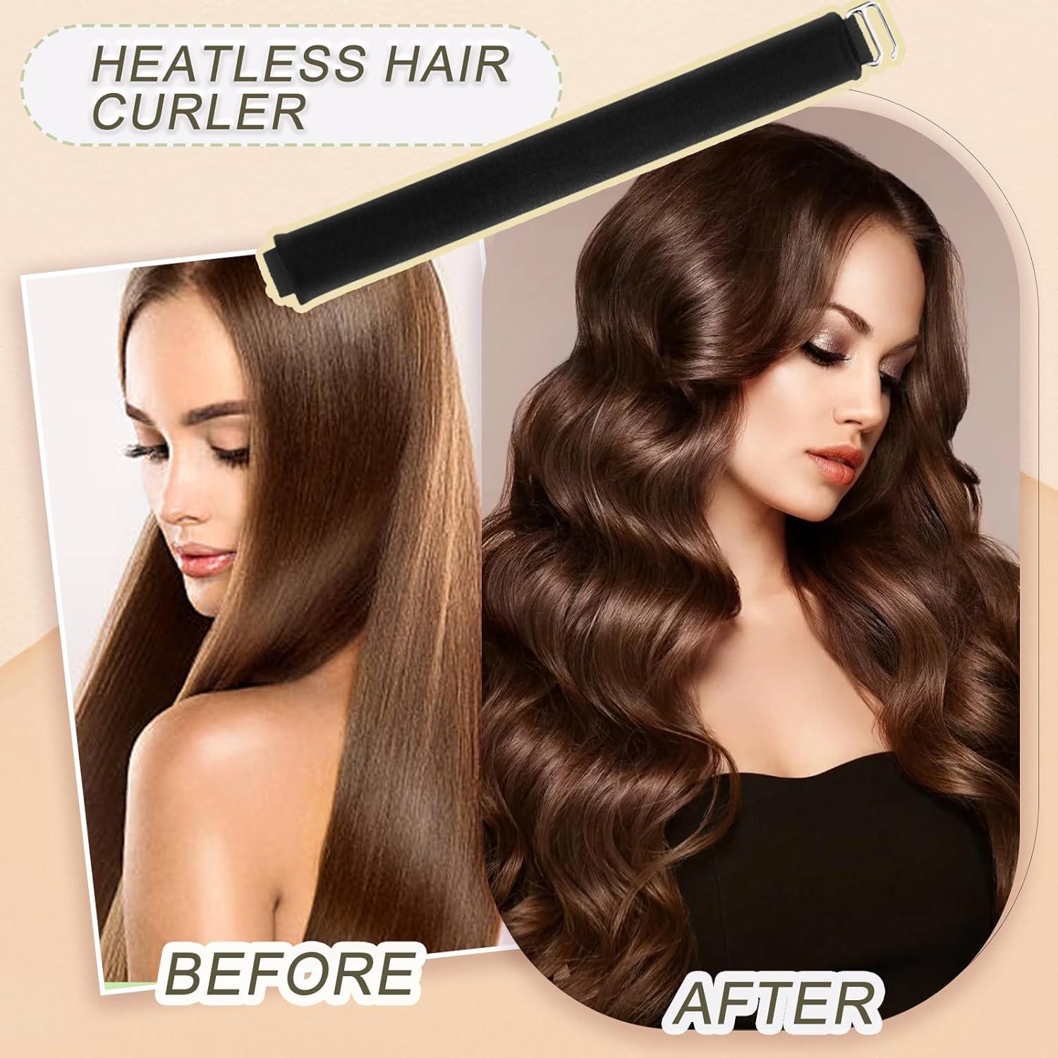 Juego de Rizador de Cabello Sin Calor SOIDHSID Negro 24x9.5cm