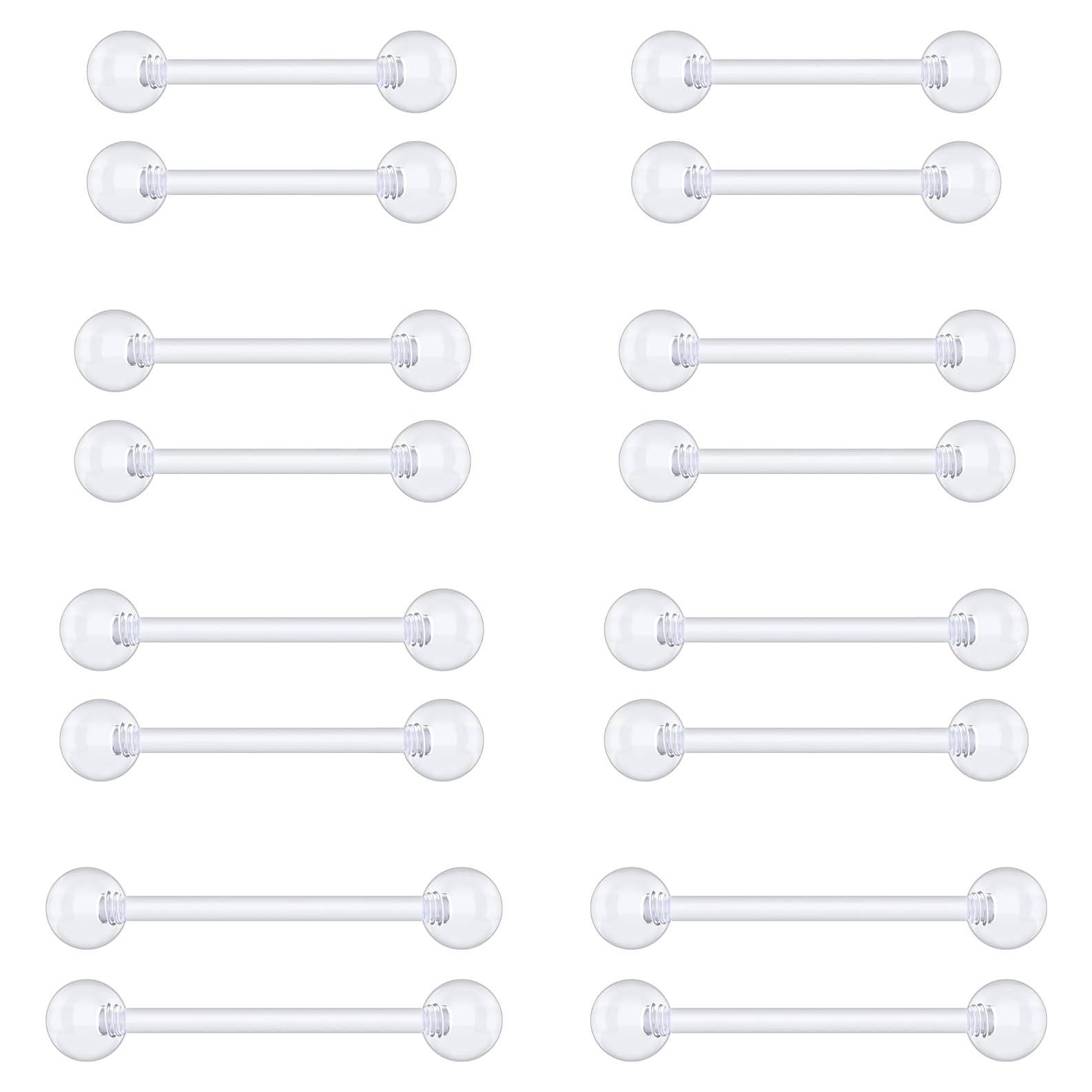 Anillos de pezón Bioflex hipoalergénicos 14g - 6 piezas