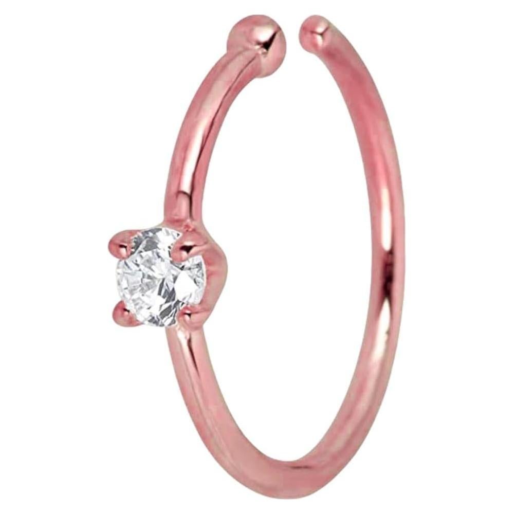 Anillo de Nariz de Diamante 0.05ct Oro Blanco 14K o Amarillo