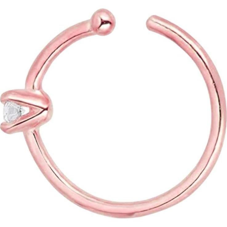 Anillo de Nariz de Diamante 0.05ct Oro Blanco 14K o Amarillo