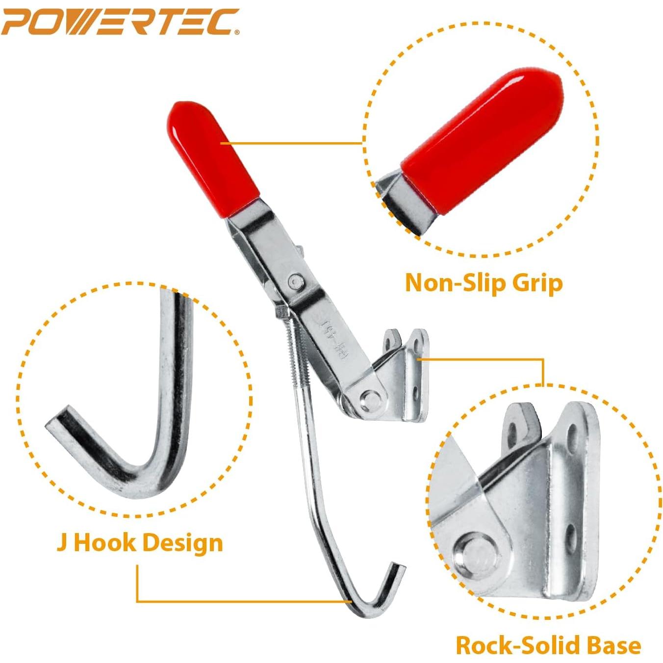 Abrazadera de Palanca POWERTEC 451 J 2PK 170 kg Acero Rojo