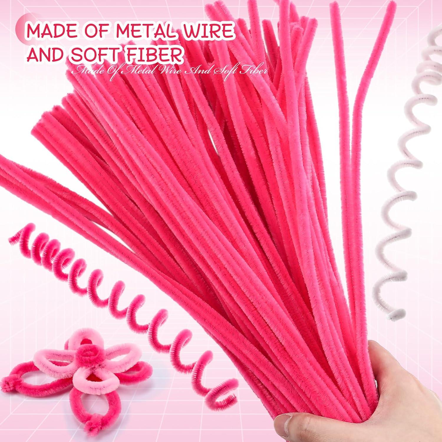 Limpiadores de Tubos Extra Largos RoundFunny 150 Pcs 99 cm Rosa