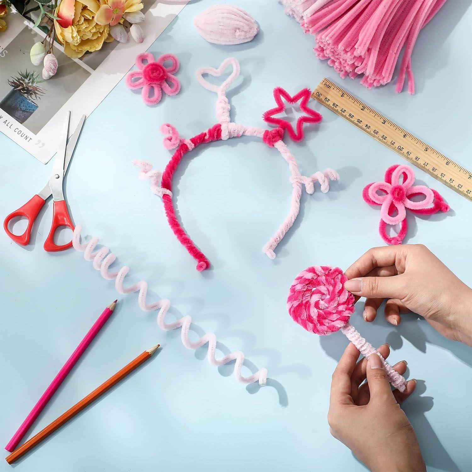 Limpiadores de Tubos Extra Largos RoundFunny 150 Pcs 99 cm Rosa