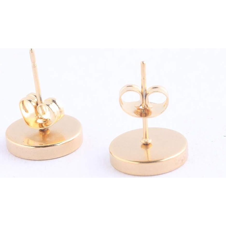 20 Piezas Base de Pendientes Reidgaller Acero Inoxidable 8mm
