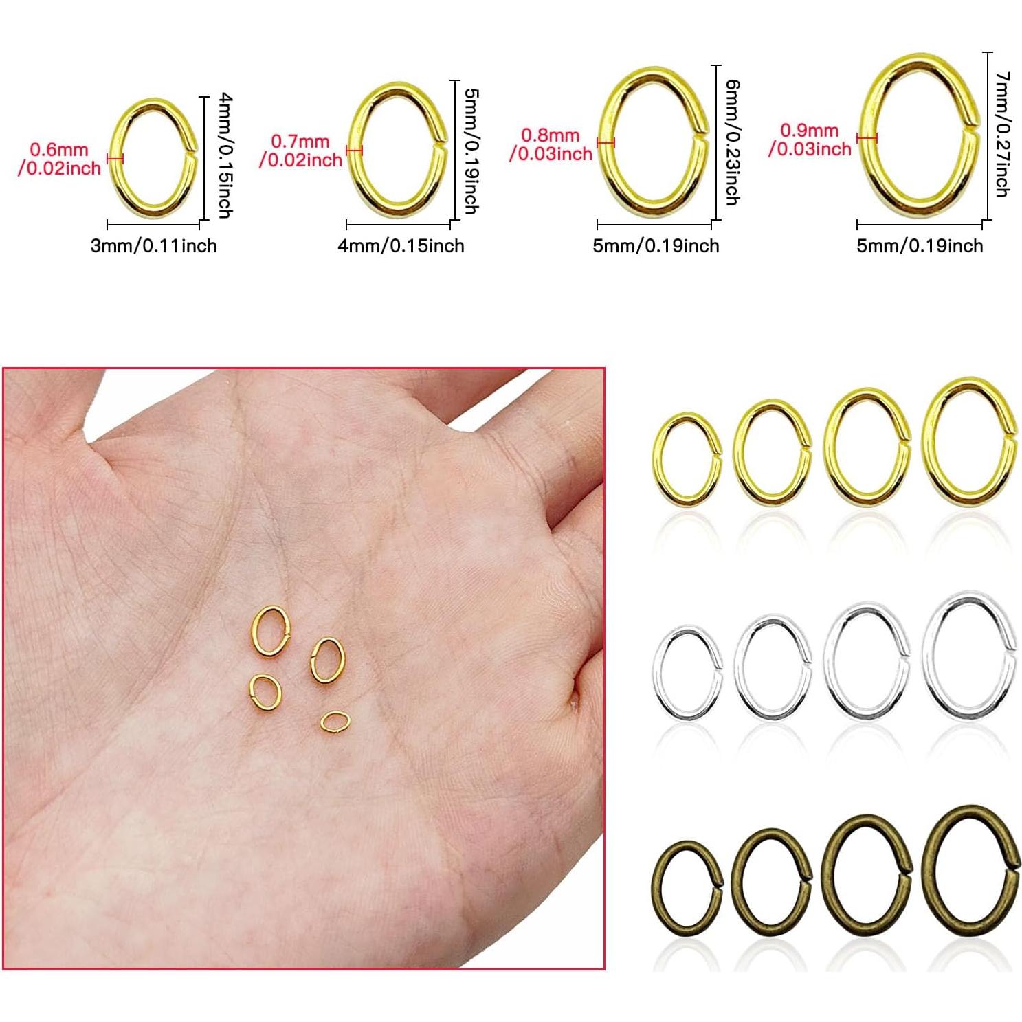 1200 Anillas de Salto Abiertas YaeYur Acero Inoxidable DIY