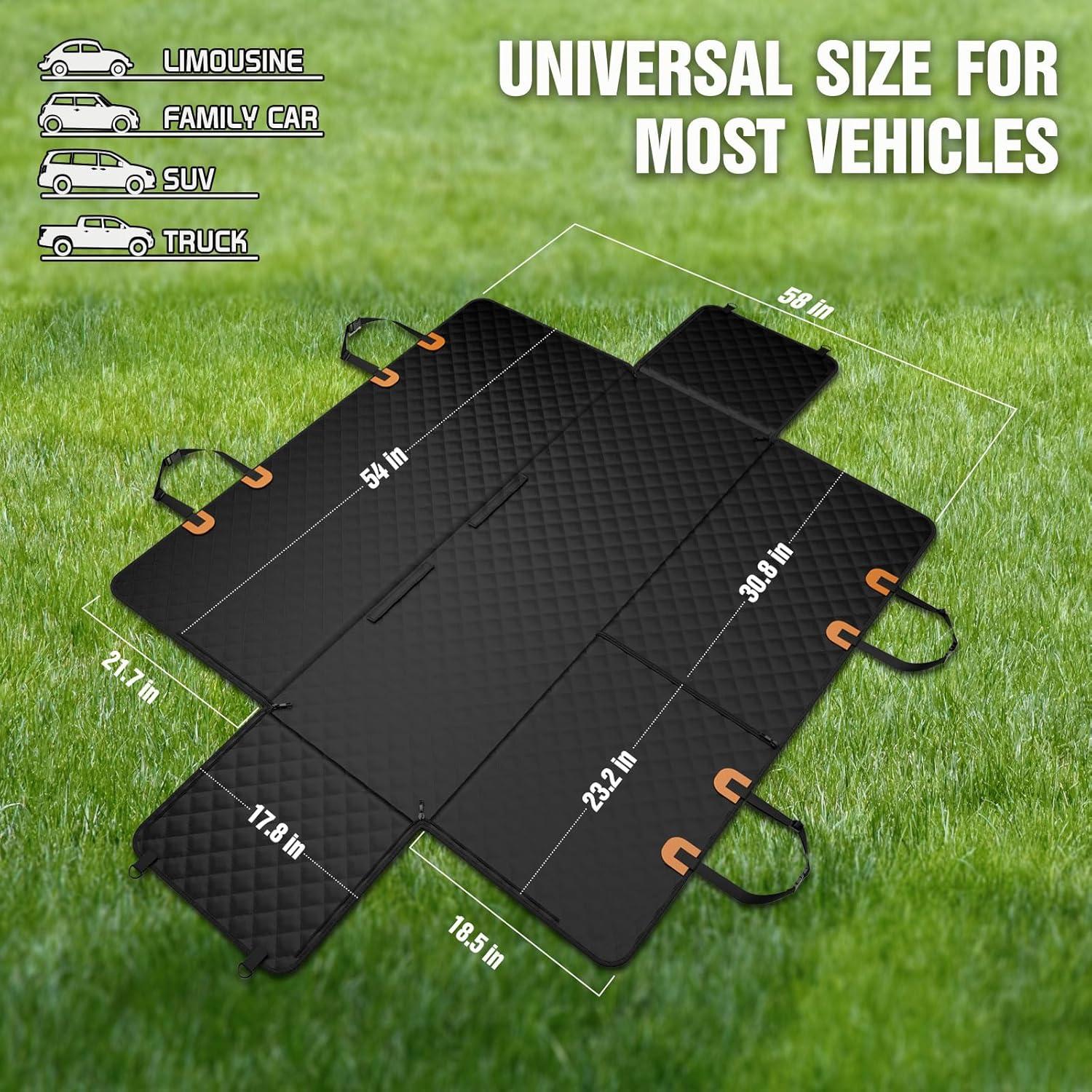 Funda de Asiento para Perros K KNODEL 100% Impermeable Negro