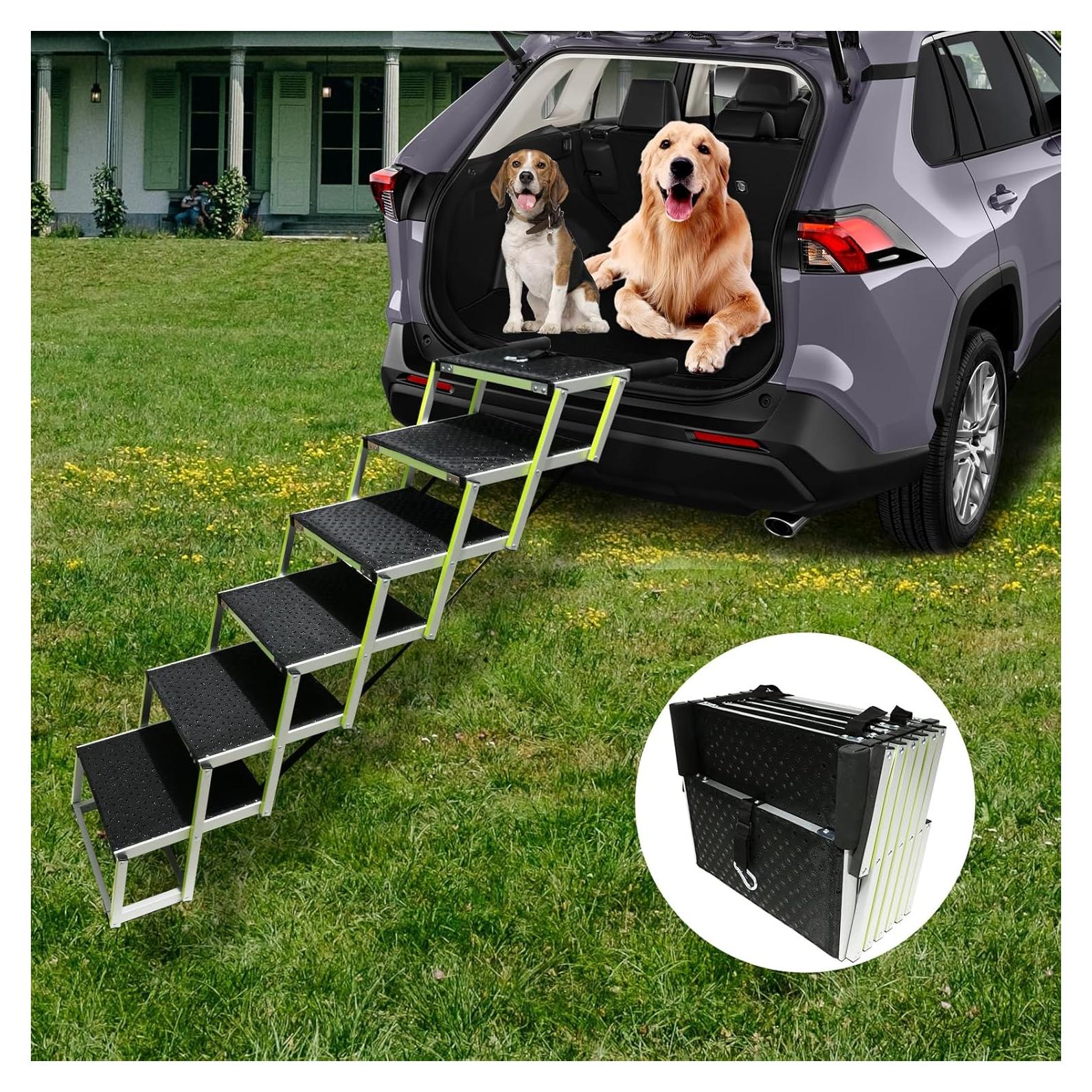 Rampas PLEGABLES para Perros PENSUN 6 Pasos Antideslizante