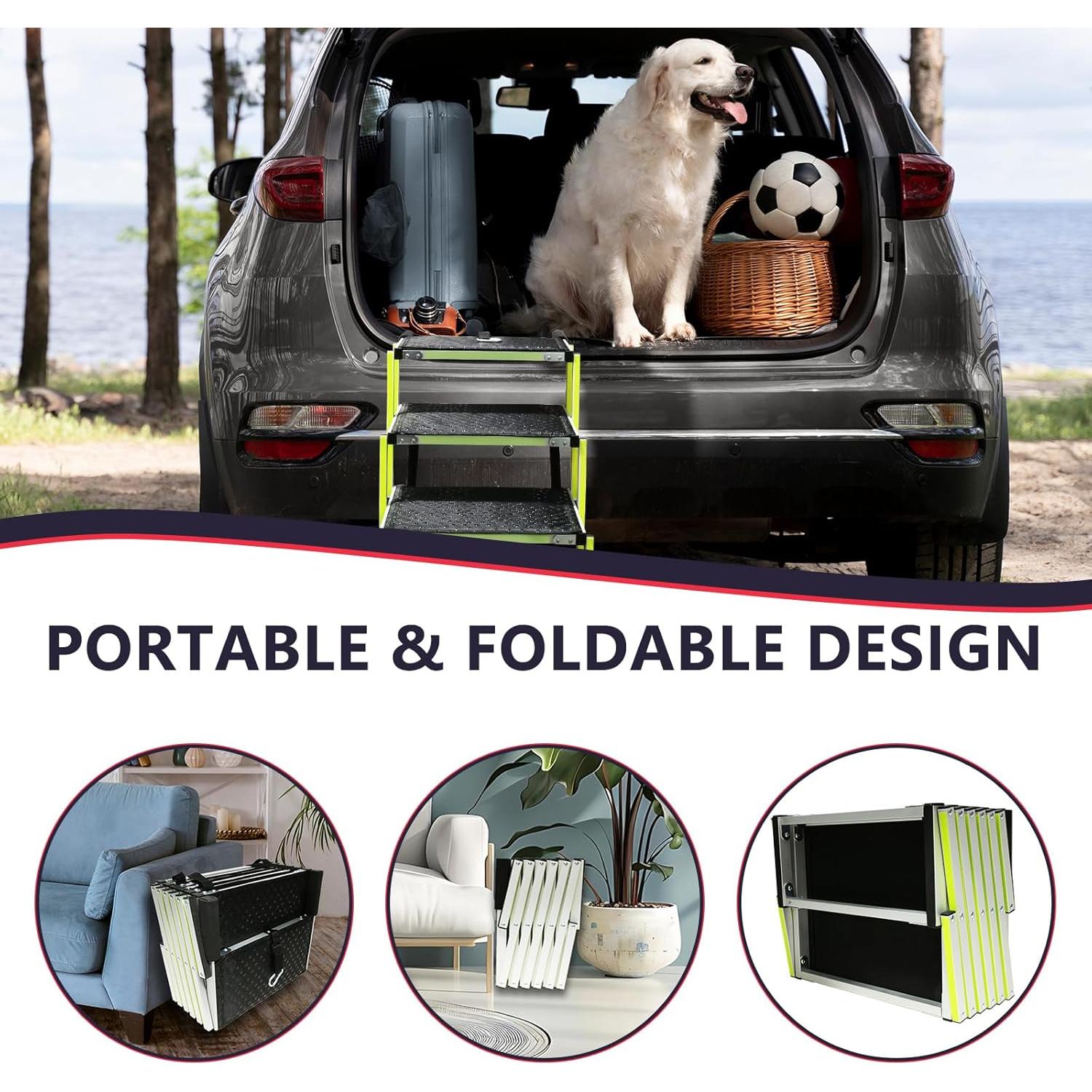 Rampas PLEGABLES para Perros PENSUN 6 Pasos Antideslizante