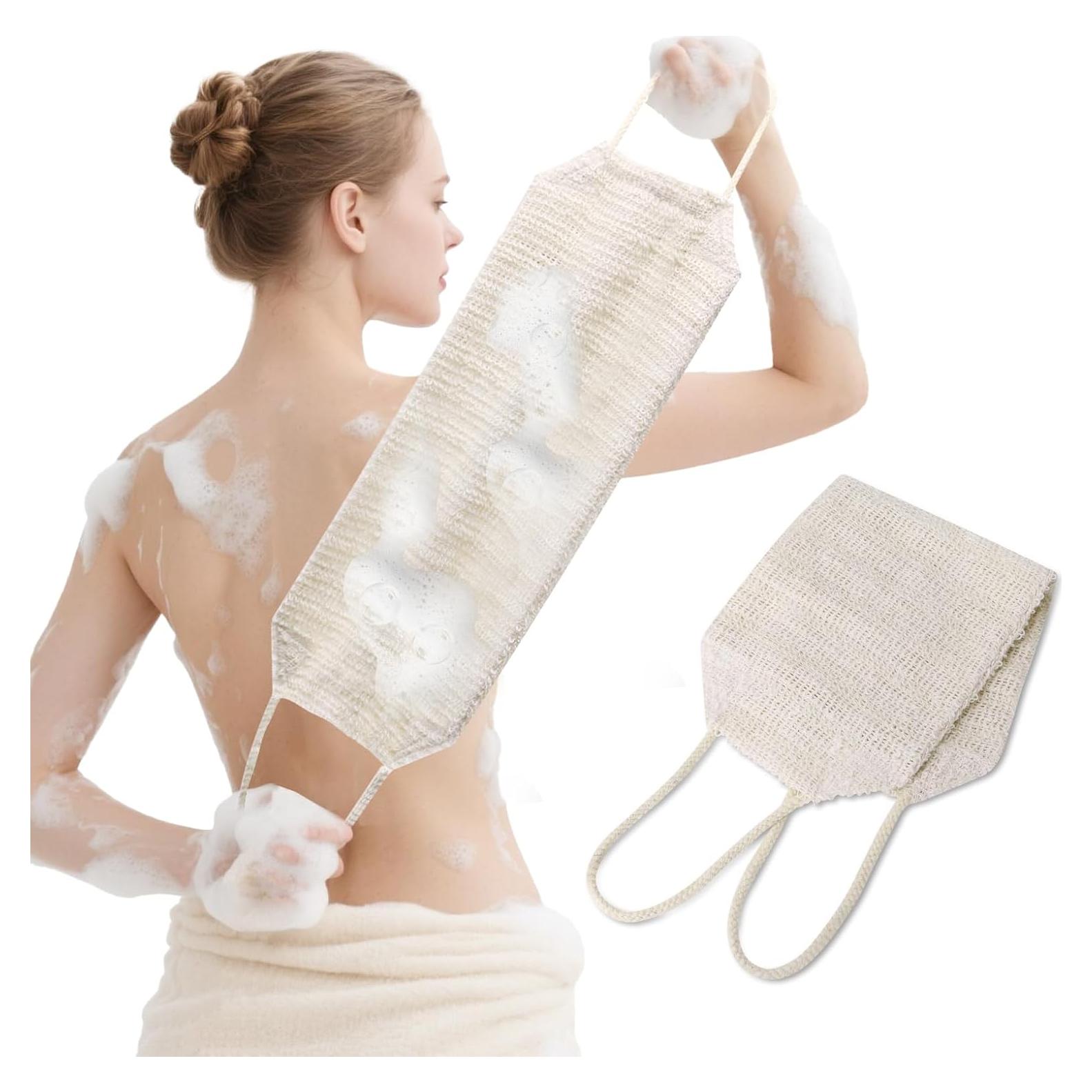 Toalla Exfoliante de Ducha SAMIYUE 90 cm Sisal Natural