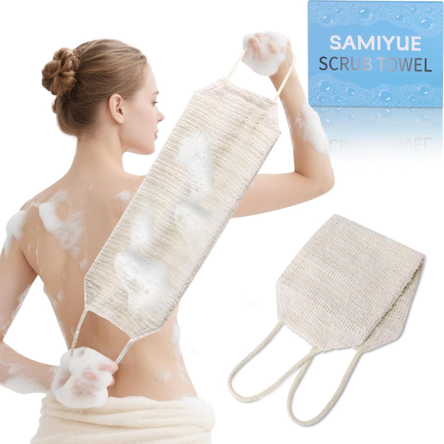Toalla Exfoliante de Ducha SAMIYUE 90 cm Sisal Natural