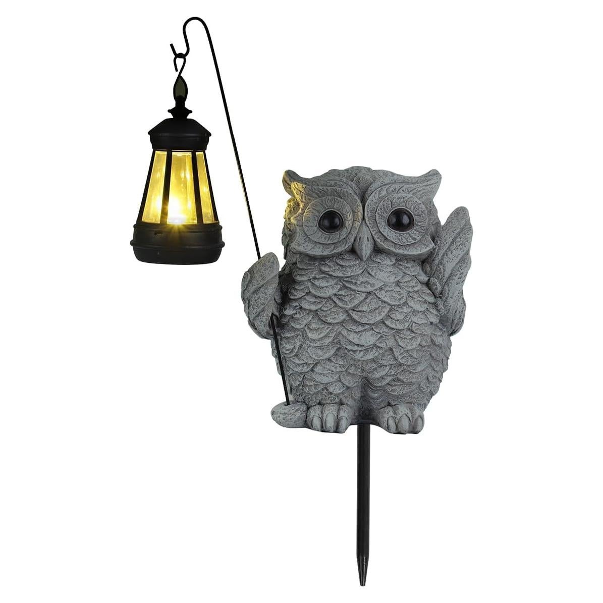 Estatua de Búho Solar para Jardín QZWHLSM 12.95x14.99cm