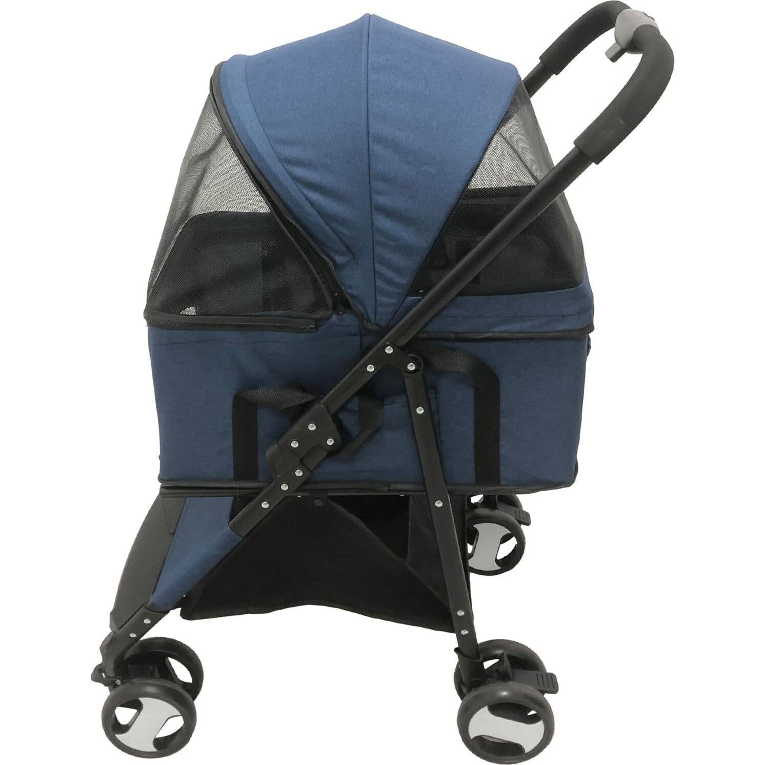 Carrito para Mascotas Critter Sitters Azul 15 kg 4 Ruedas Plegable