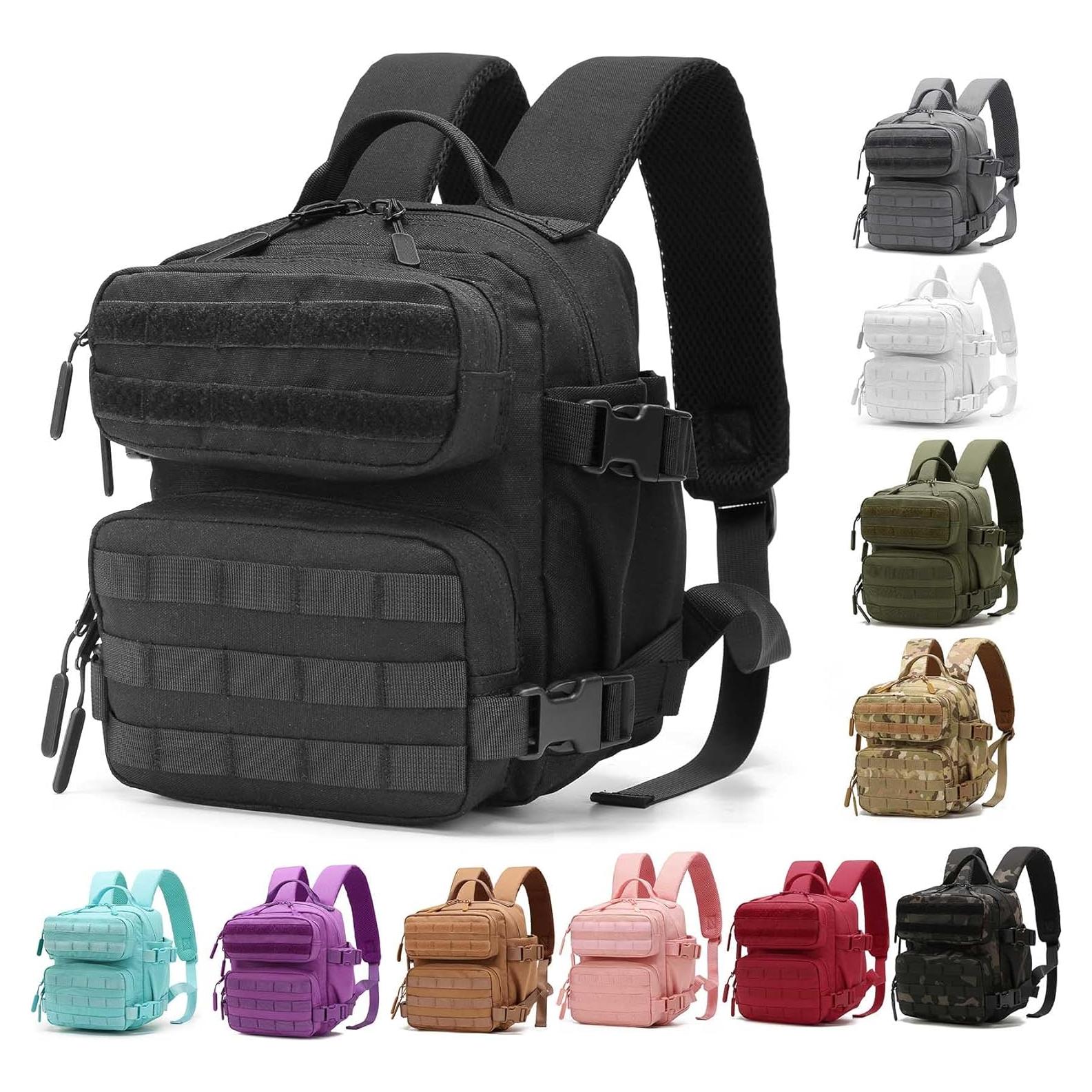 Mochila Táctica Mini ONE WVW PIN 9L Impermeable Negra