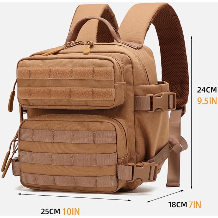 Mochila Táctica Mini ONE WVW PIN 9L Impermeable Negra