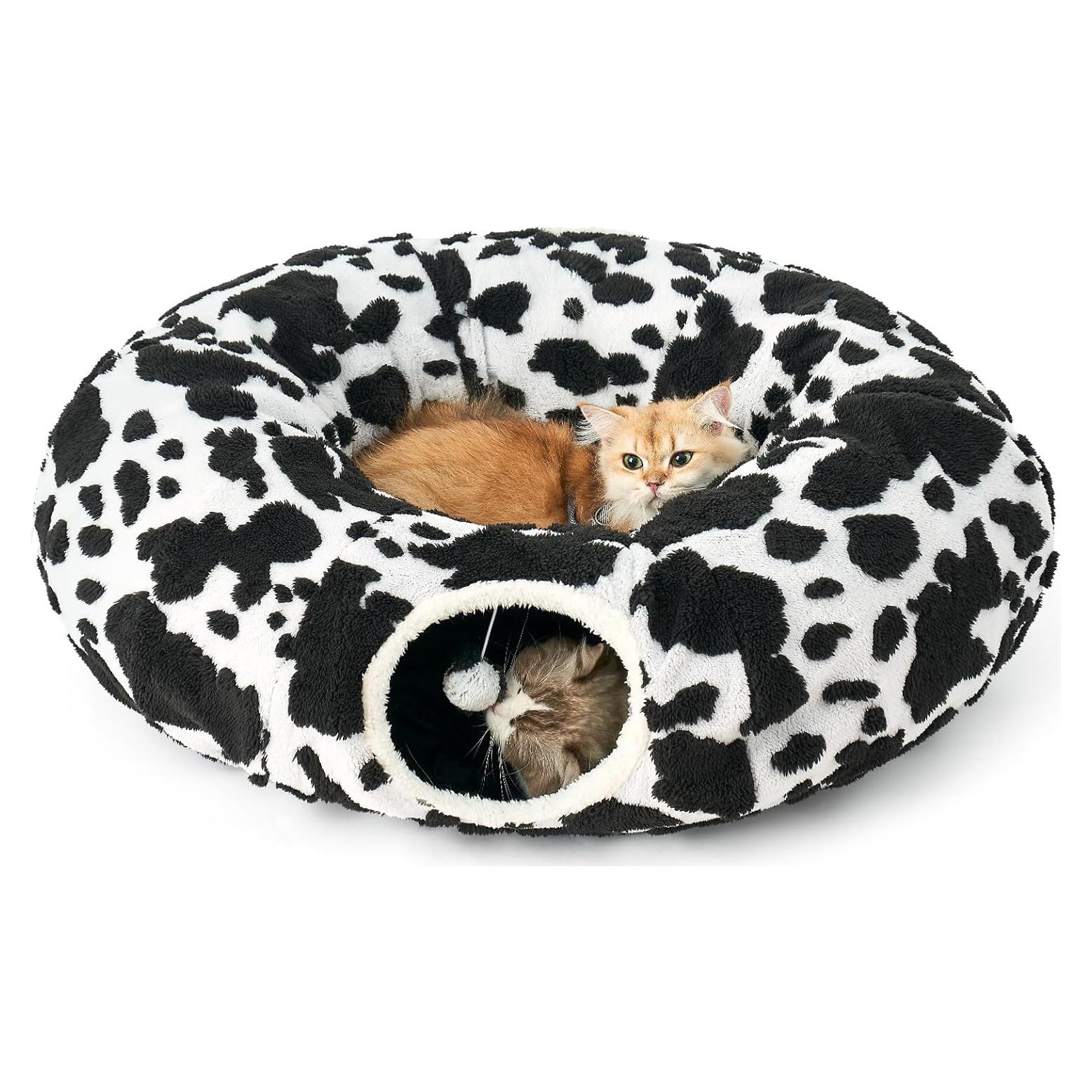 Túnel de Gato Plegable COZY KISS con Cojín Lavable 85x85cm