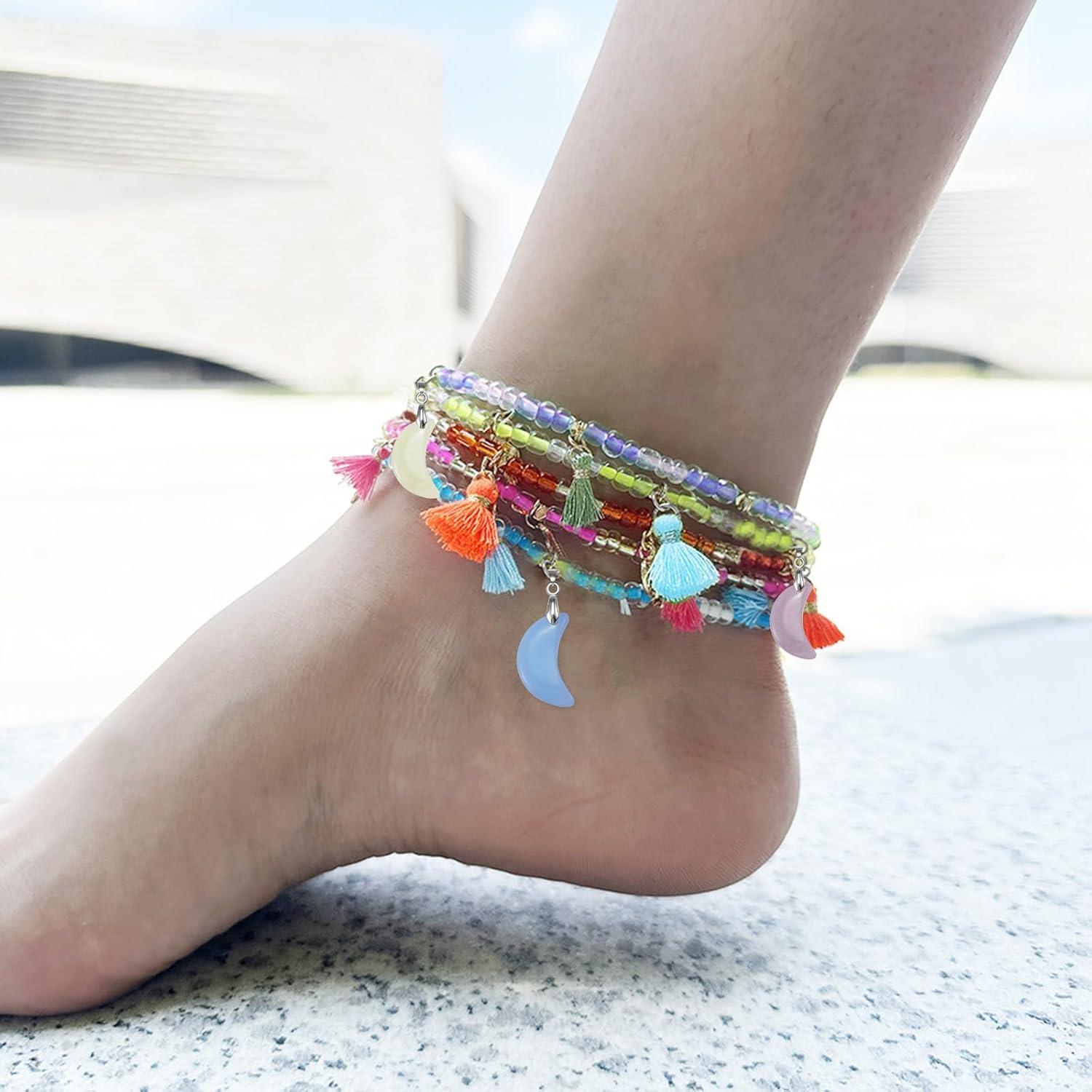 10 Piezas Encantos de Piedra Brillante Luminosa para Joyería