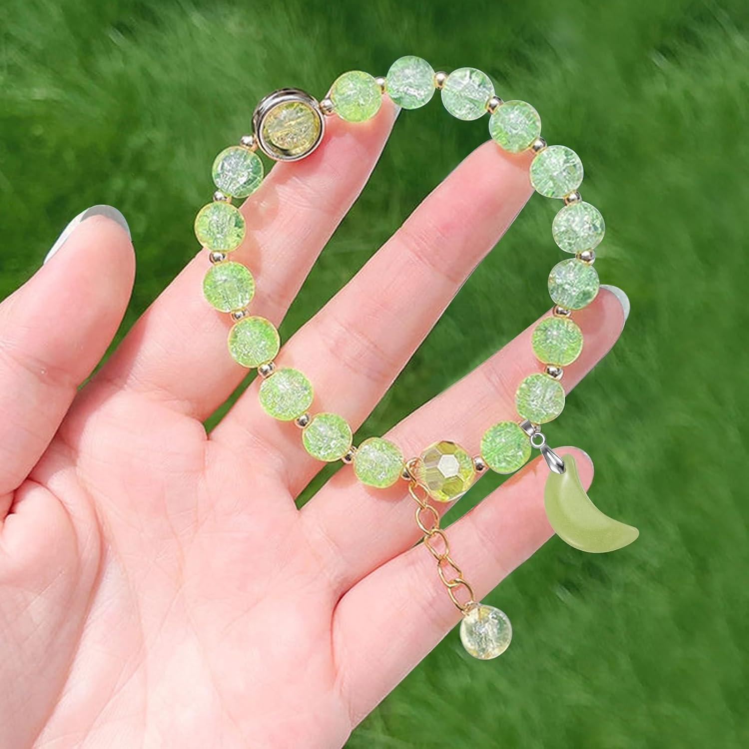 10 Piezas Encantos de Piedra Brillante Luminosa para Joyería