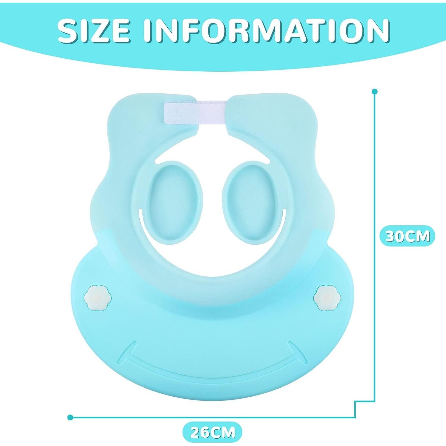 Gorro de Ducha para Bebé Geyoga Azul Ajustable Silicona