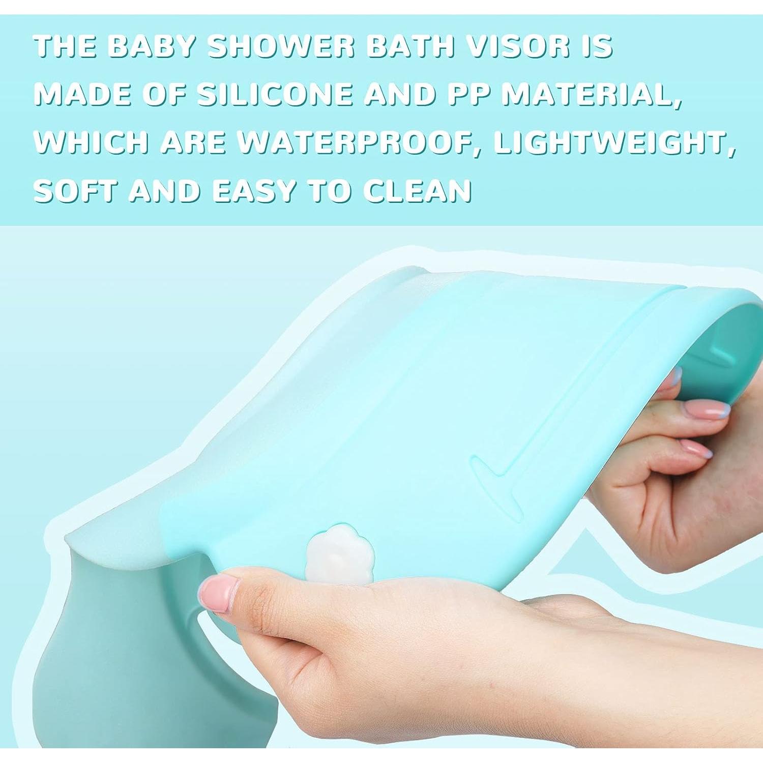 Gorro de Ducha para Bebé Geyoga Azul Ajustable Silicona