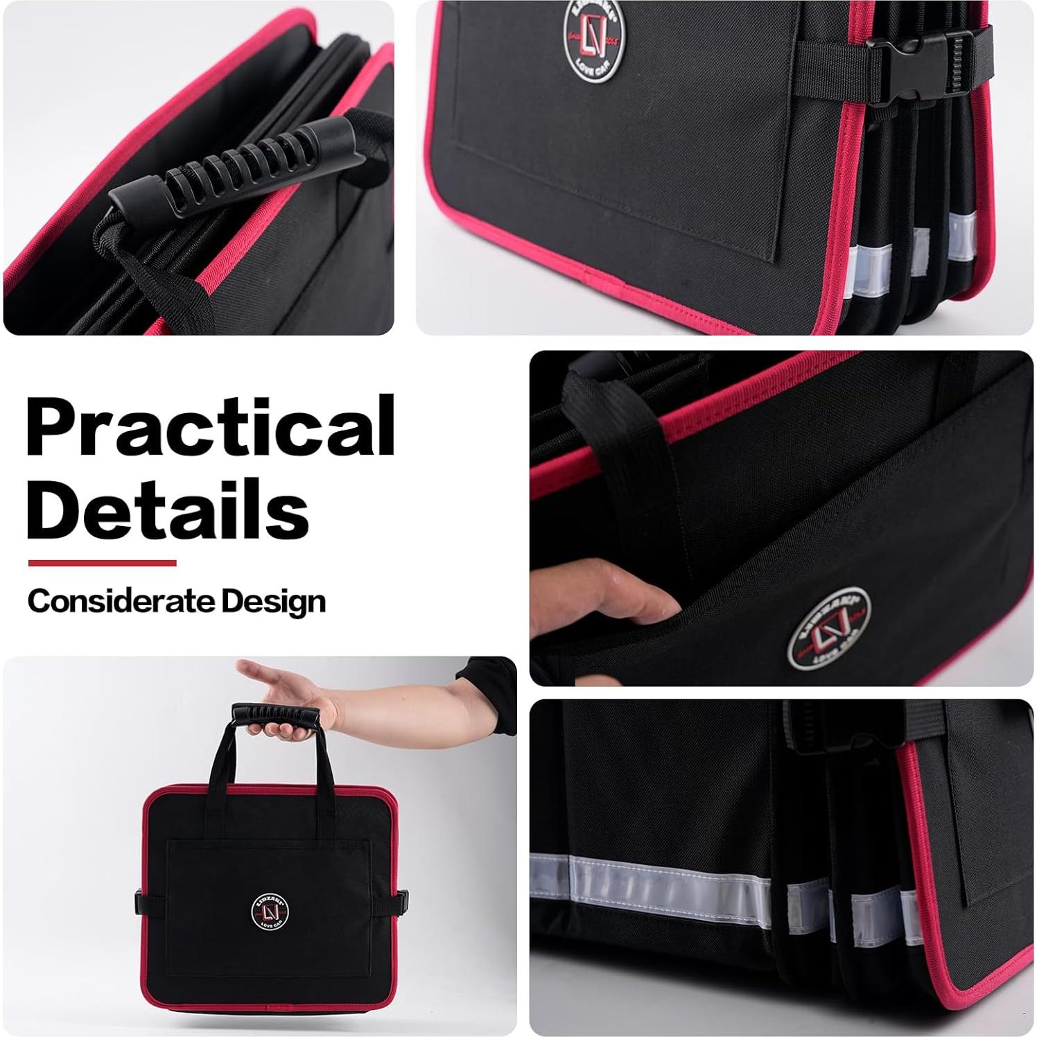 Organizador de Maletero LIBZAKI 95L Plegable con Bolsa Térmica 26L