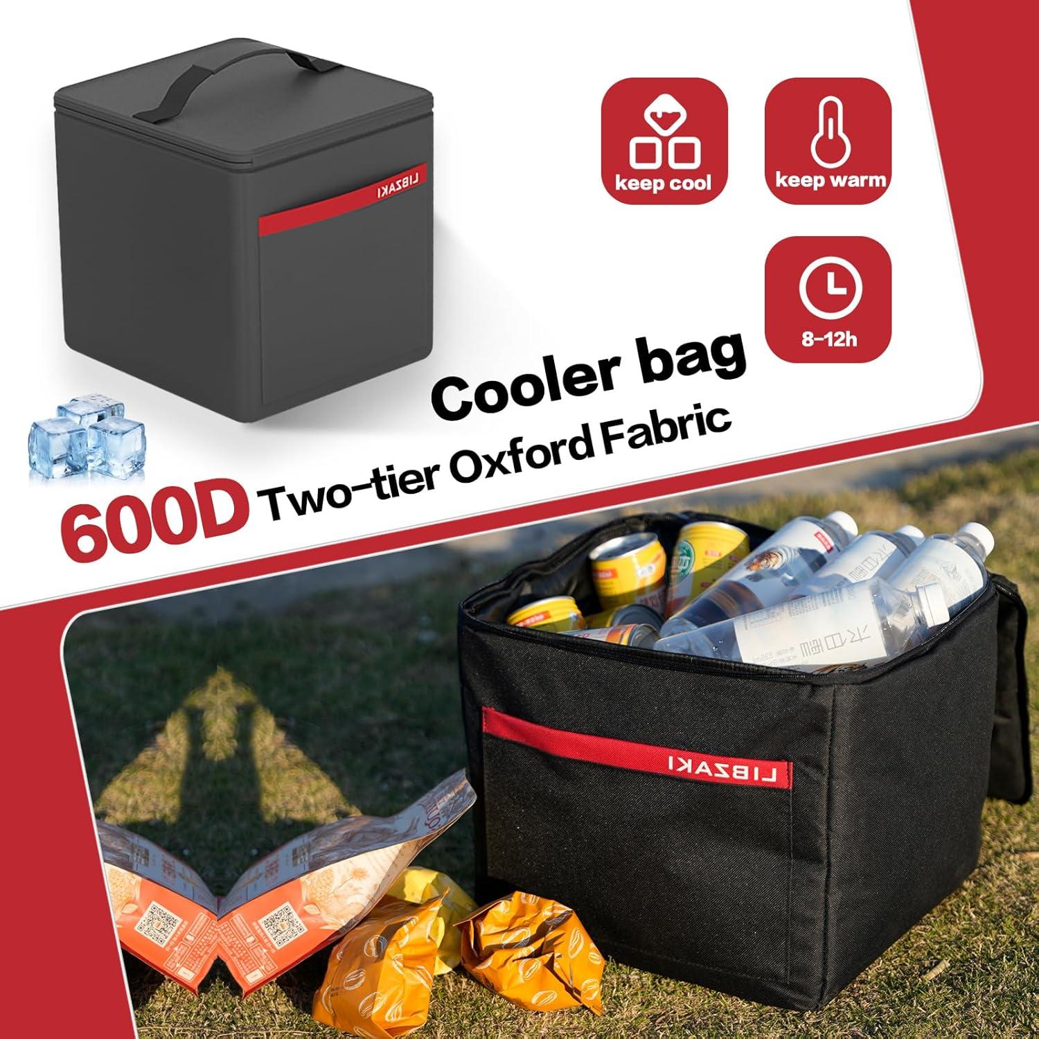 Organizador de Maletero LIBZAKI 95L Plegable con Bolsa Térmica 26L