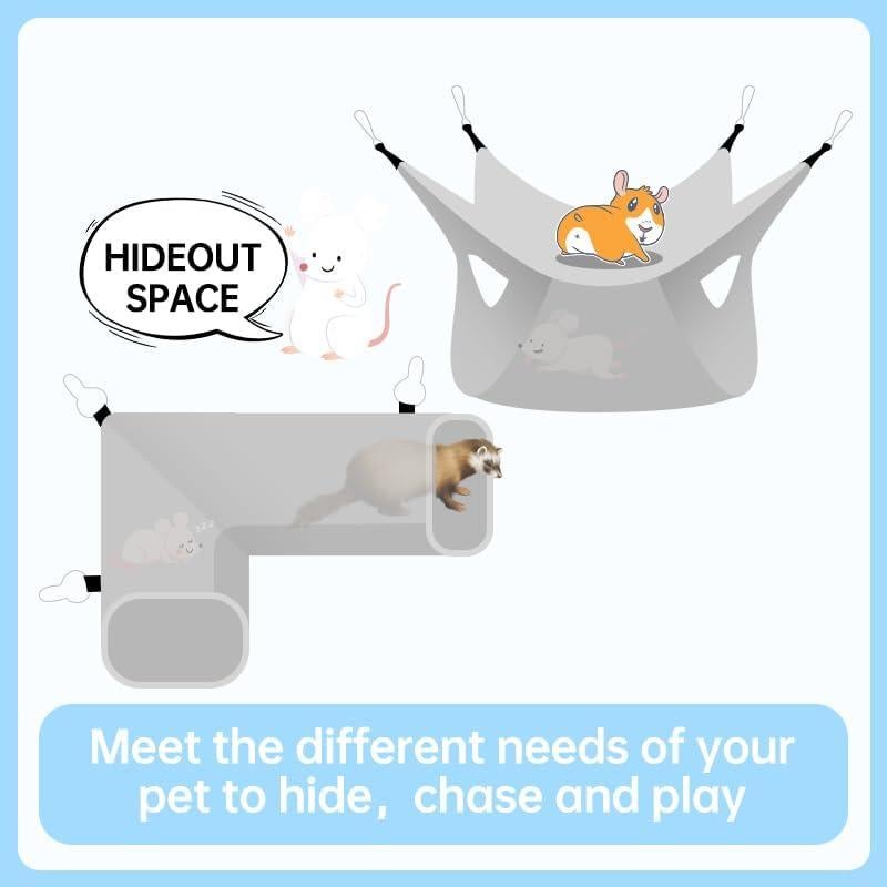 Hamaca y Túnel de Esquina para Cobayas y Hurones EAEDMY