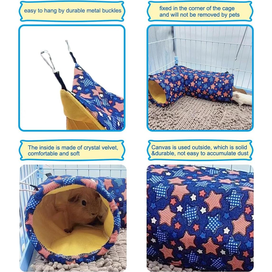 Hamaca y Túnel de Esquina para Cobayas y Hurones EAEDMY