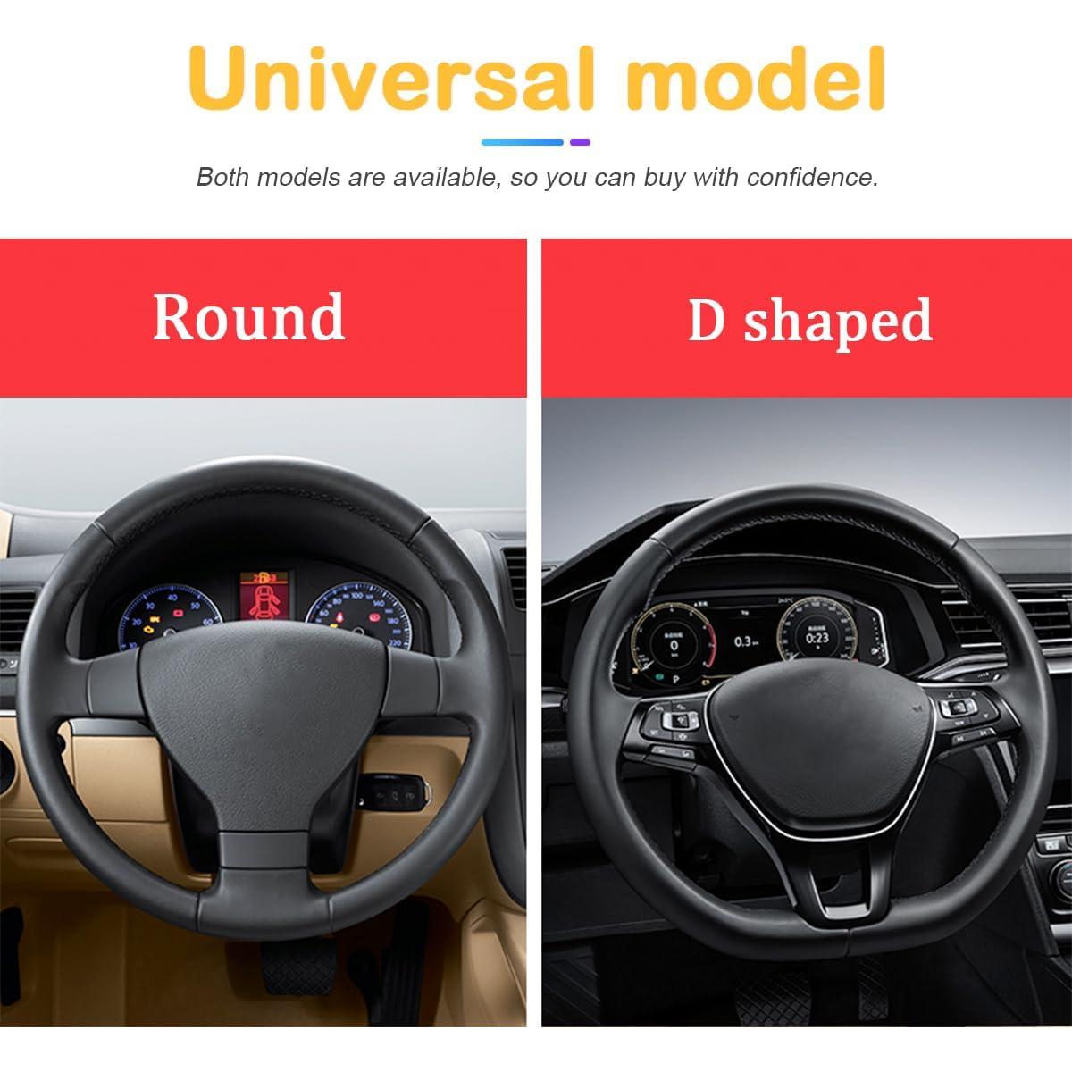 Funda de Volante Osilly 37-38cm Antideslizante Cuero Carbono