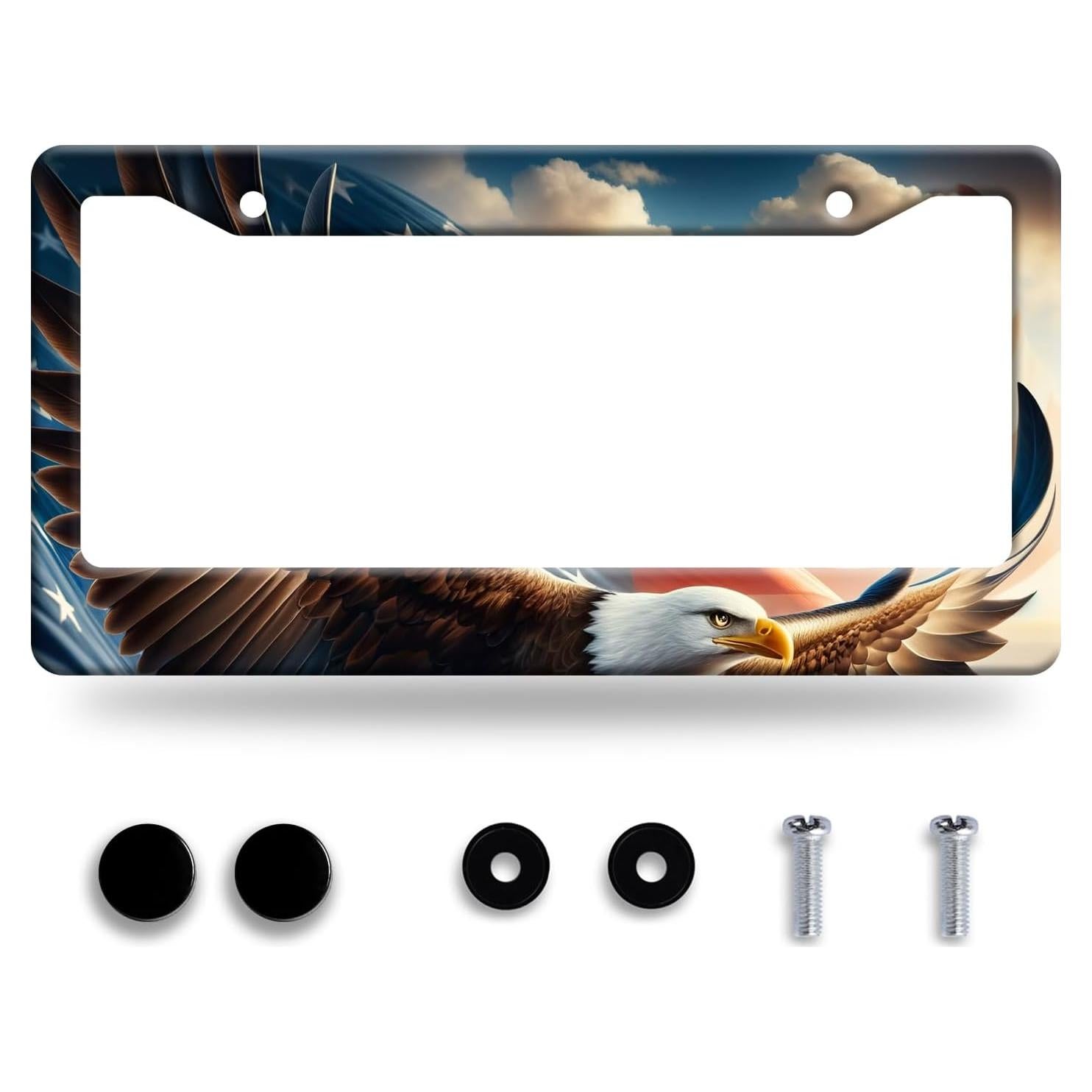 Marco de Placa de Licencia Personalizado Omw2fyb Águila Americana