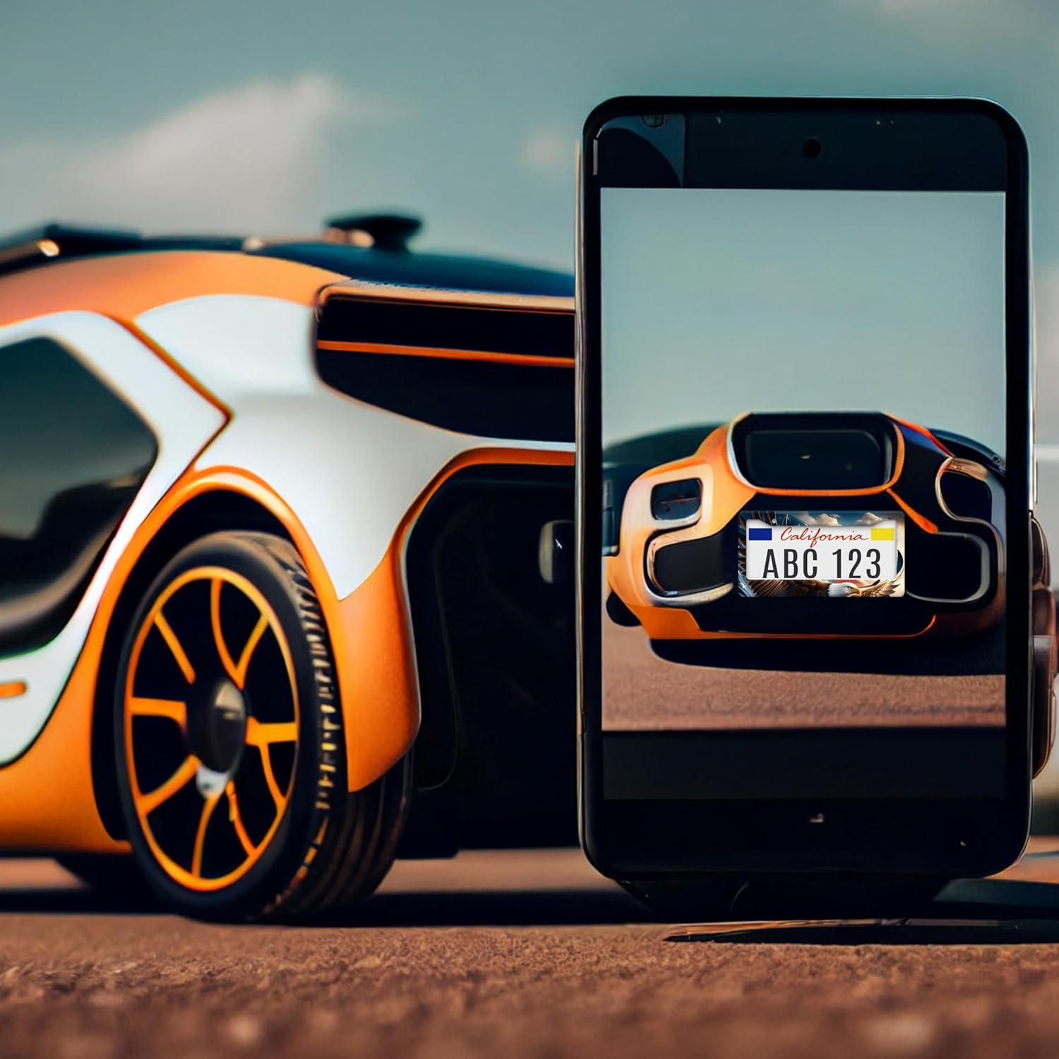 Marco de Placa de Licencia Personalizado Omw2fyb Águila Americana