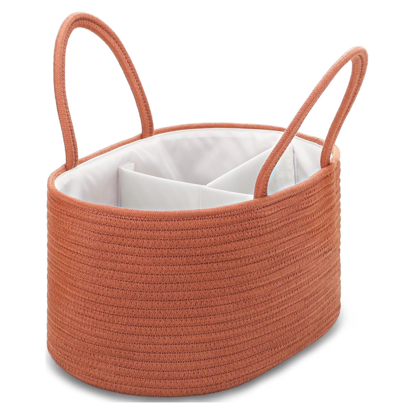 Caddy Organizador de Pañales COMSE Grande Algodón 39x25x20cm