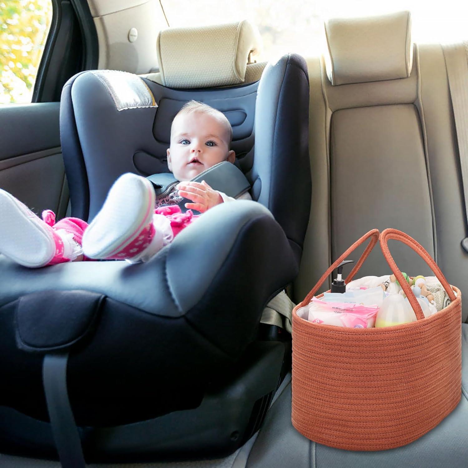 Caddy Organizador de Pañales COMSE Grande Algodón 39x25x20cm