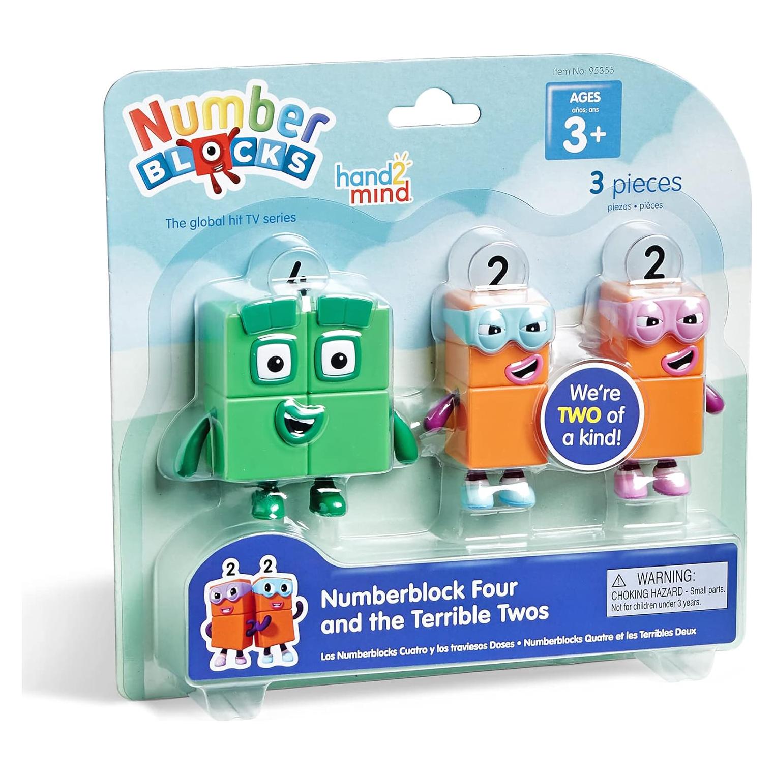 Figuras de Juguete Numberblocks Cuatro y Terribles Dos - hand2mind