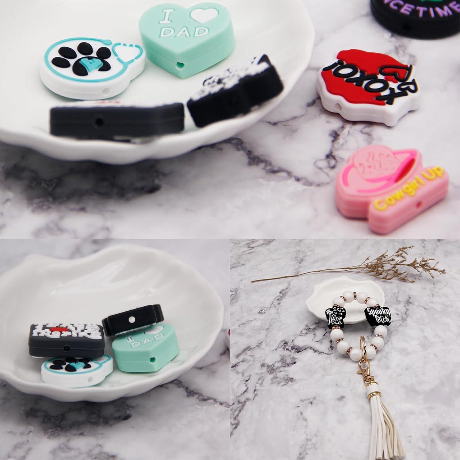 Kit de 18 Perlas de Silicona KJMYYXGS para Manualidades DIY