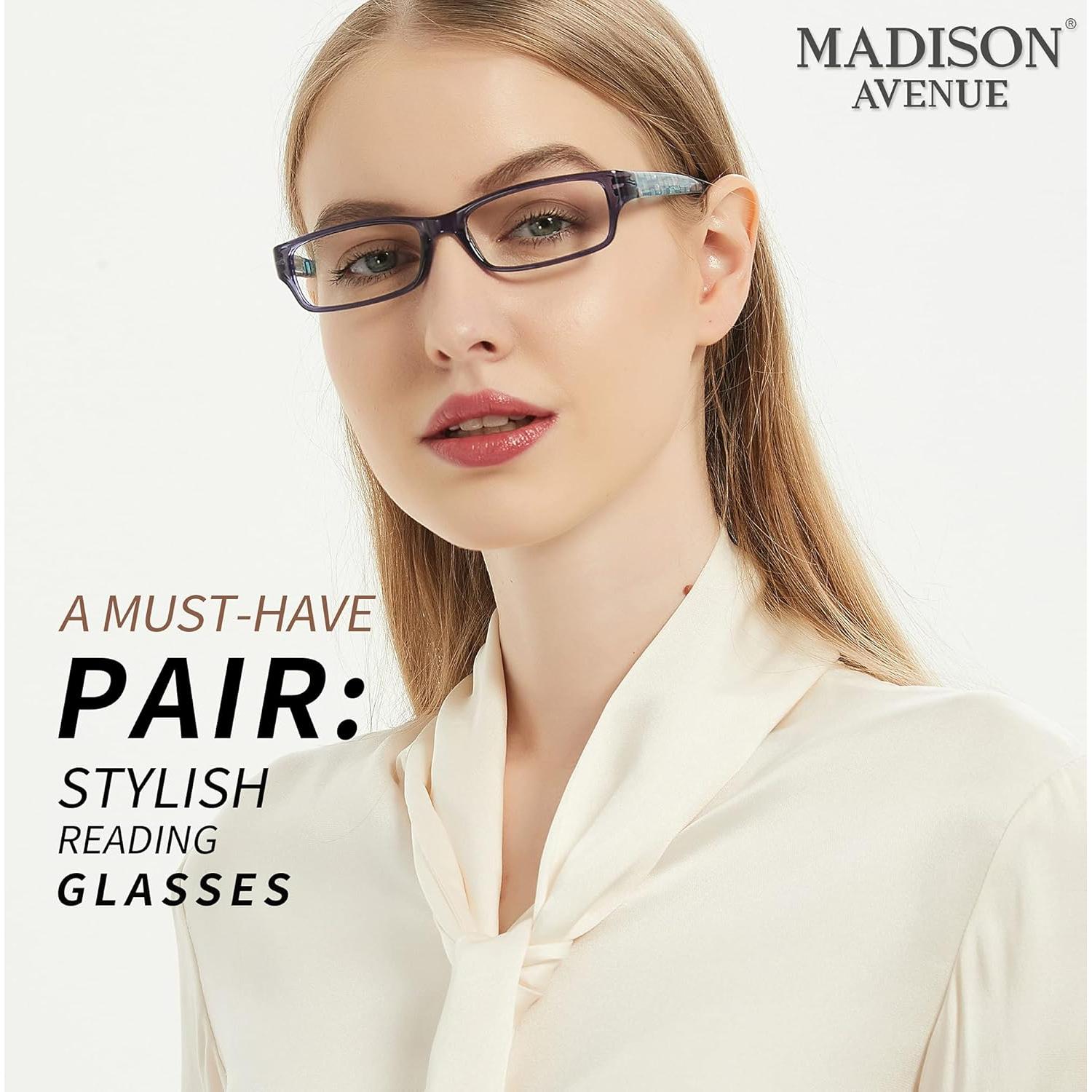 Gafas de Lectura Madison Avenue 4 Pack Mujeres Bloqueo Luz Azul