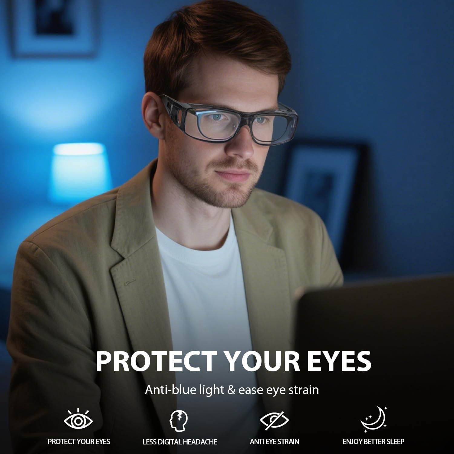 Gafas VIEWBETTER Fit Over Anti Luz Azul para Alivio Ocular