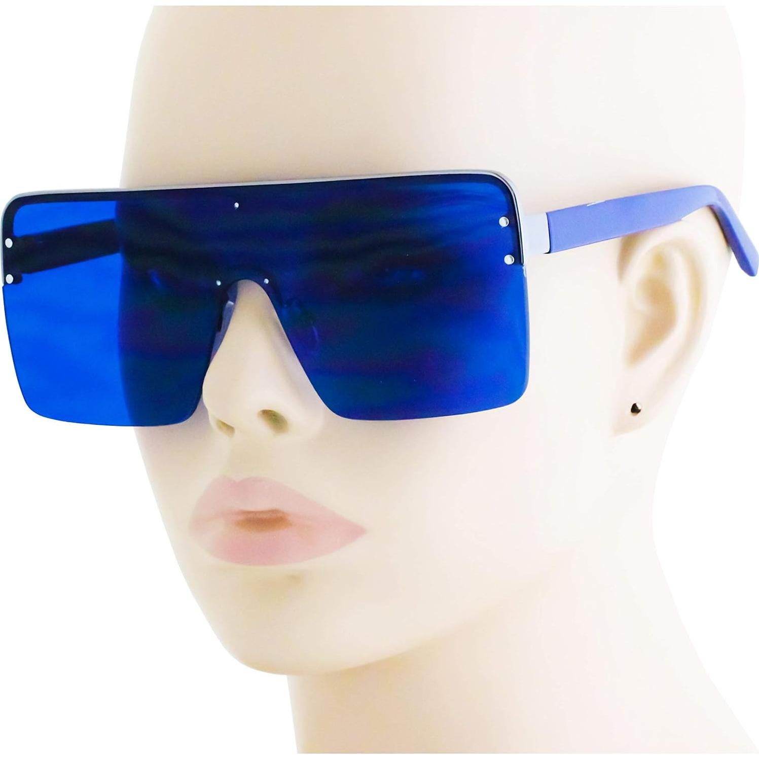 Gafas de sol aviador retro unisex con marco metálico UV400