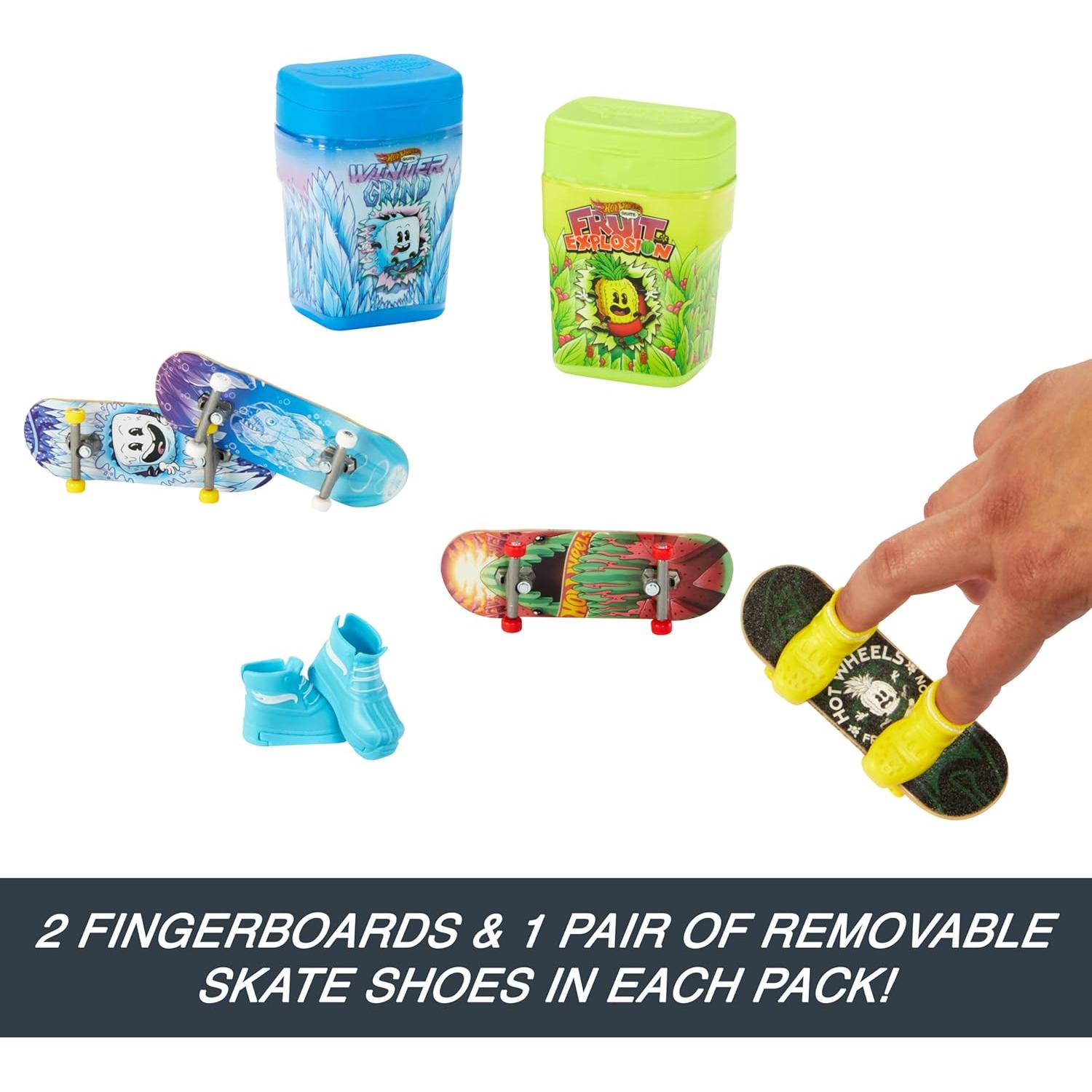 Paquete Fingerboards Hot Wheels Skate + Zapatillas Tony Hawk