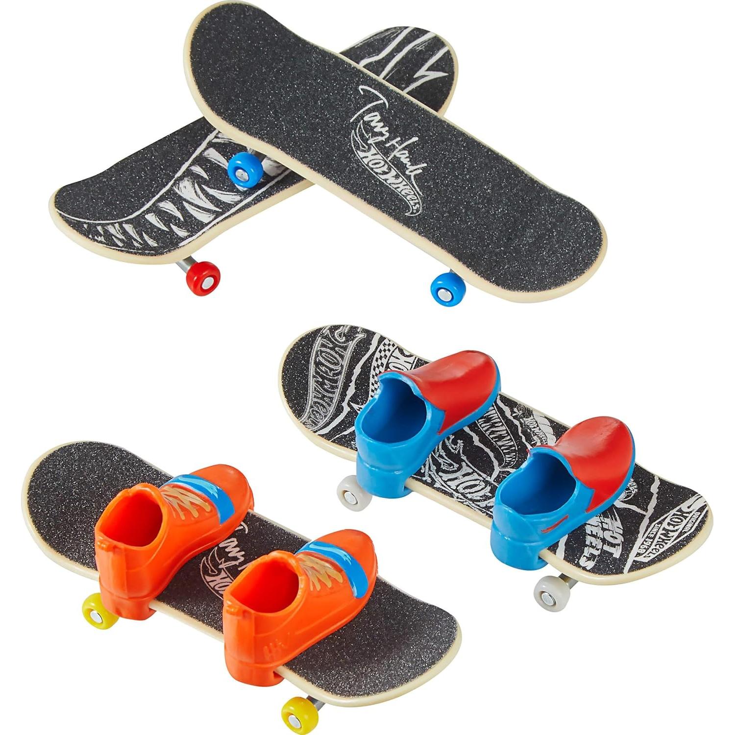 Paquete Fingerboards Hot Wheels Skate + Zapatillas Tony Hawk