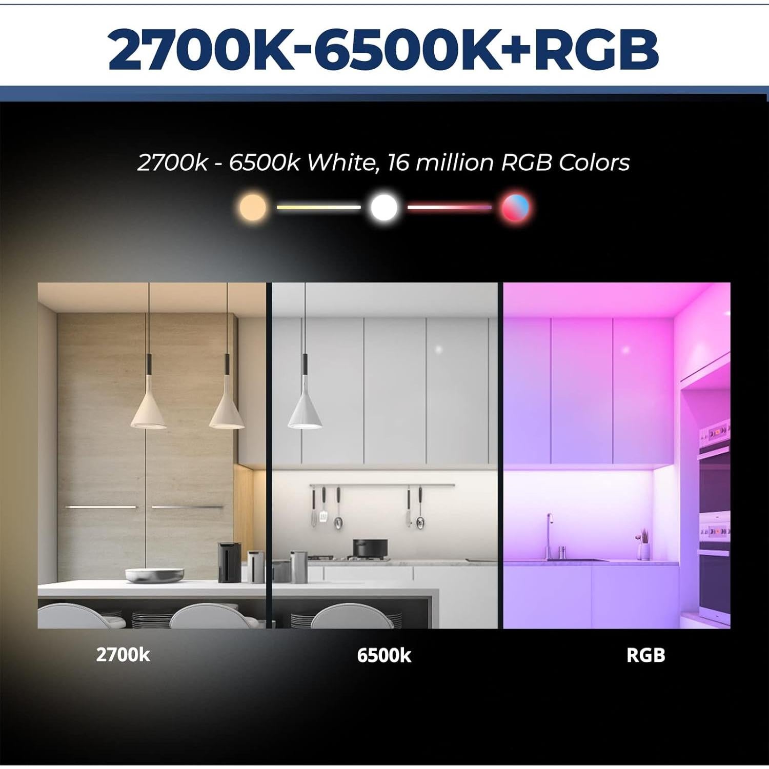 Bombillas Inteligentes E12 5W RGBW 4PCS Compatible con Alexa